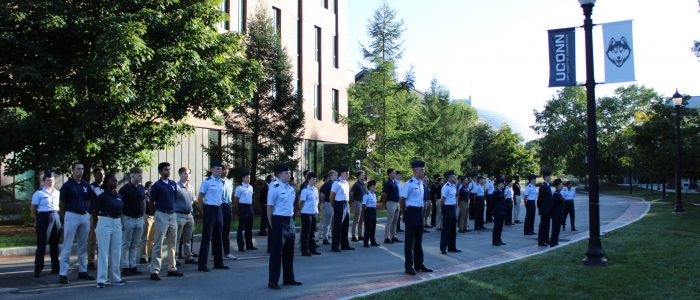 Cadets in Retreat Formation